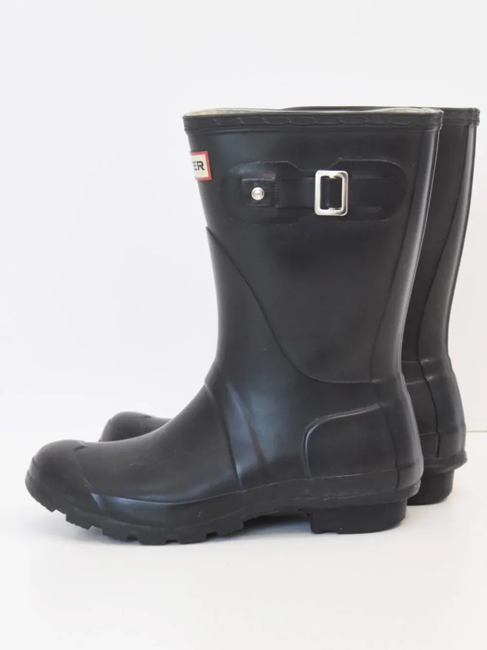 Hunter Original Short Rain Boots Black Waterproof Women's US 7 UK 5